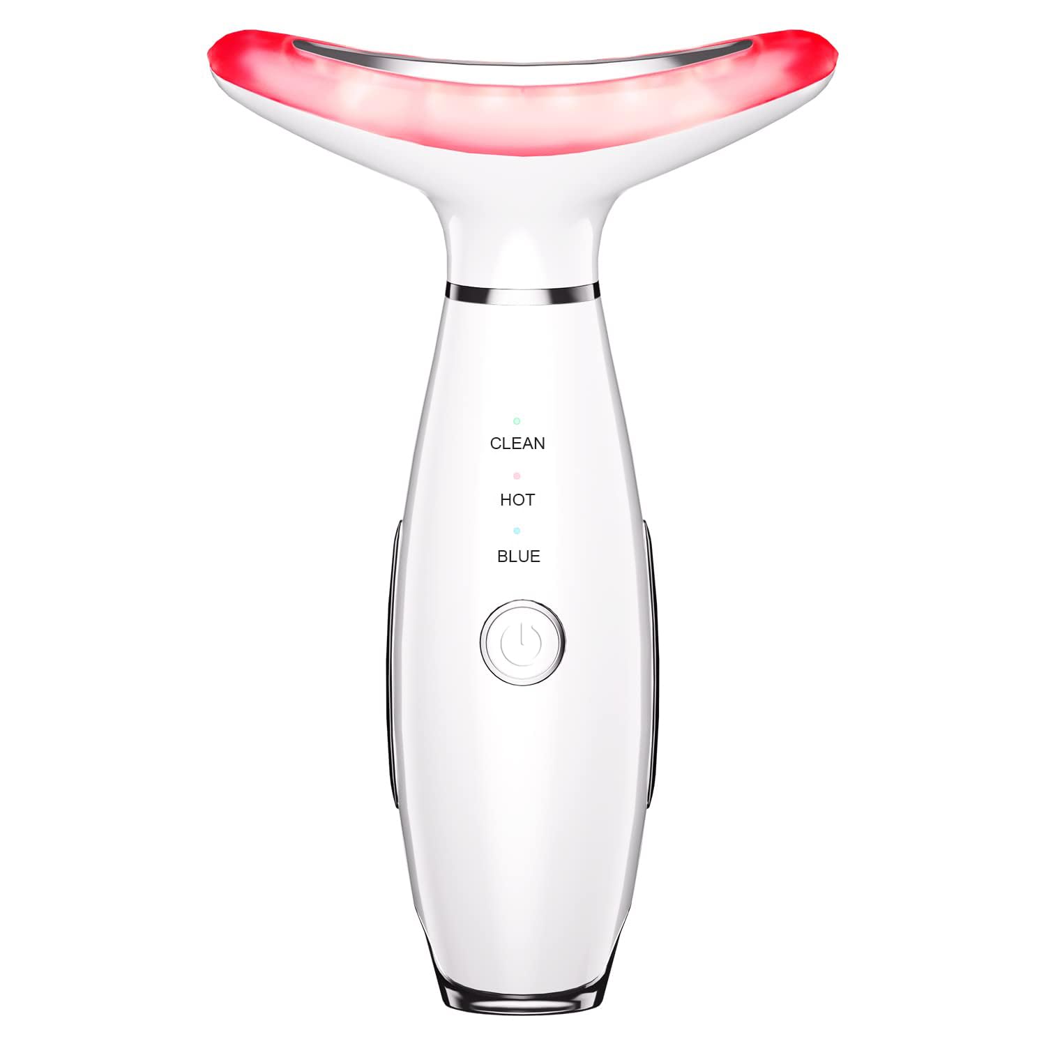 3 in 1 Beauty Massager for Face and Neck Based on Triple Action LED Thermal and Vibration Technologies for Skin CareImproveFirmTightening and Smooth