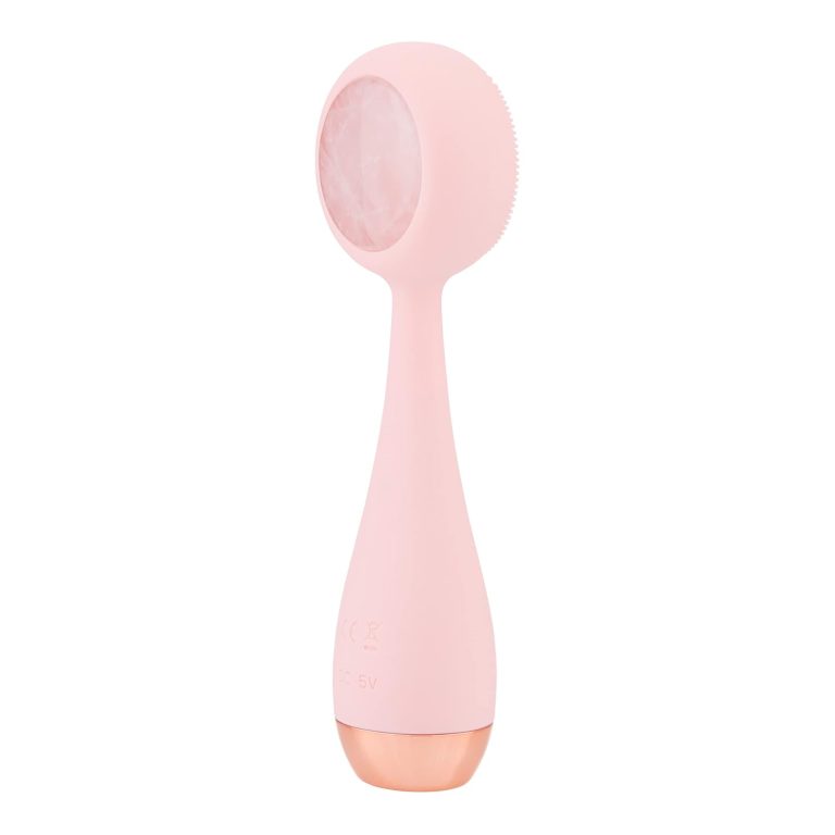PMD Clean Pro RQ – Smart Facial Cleansing Device with Silicone Brush & Rose Quartz Gemstone