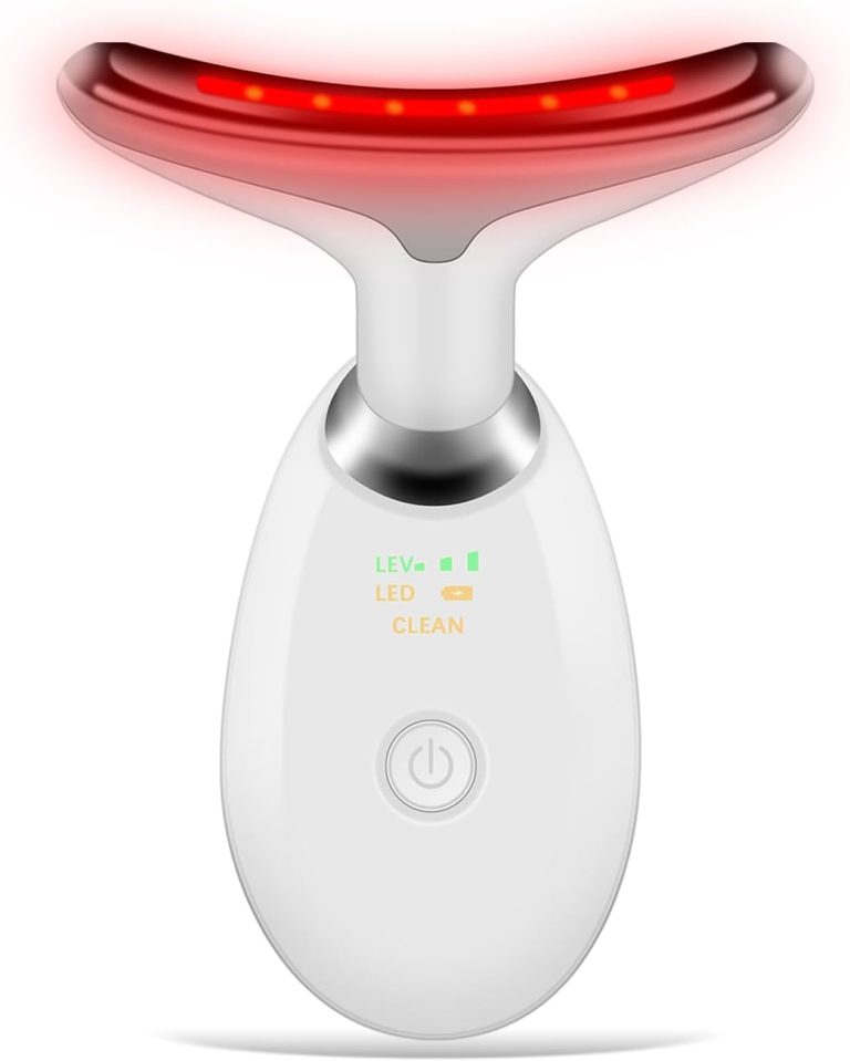 Face and Neck Massager Tools Portable Facial Beauty DeviceFacial Massager with 7 Color LED Lights for Skin Care