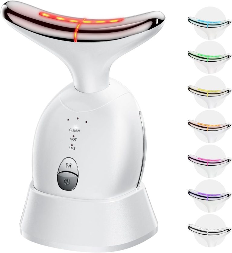 Facial Neck Massager Red Light Therapy for Women Skin Lifting Beauty Device7 in 1 LED Facial Sculptor Tool for Womens Daily Skincare