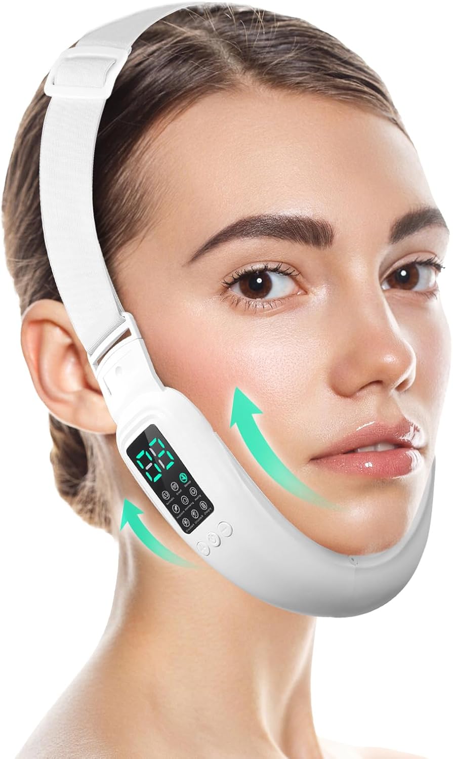 Intelligent Electric Double Chin and V Shaped Face Machine with 8 Modes 15 Adjustable Intensities Womens V Face Device