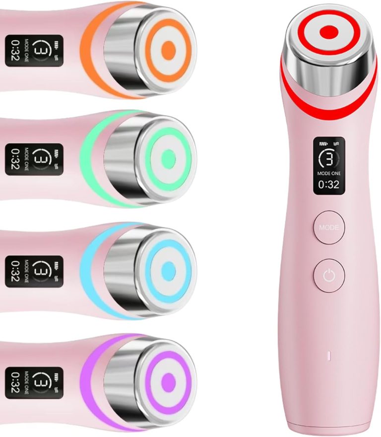 Upgraded Version | 6 in 1 Real Glass Glow Beauty Device | Looking Glass Skin with Enhanced Absorption Radiance Elasticity Pore Care | LED Anti Wrinkle Device | Skin Care Firming Toning Anti aging