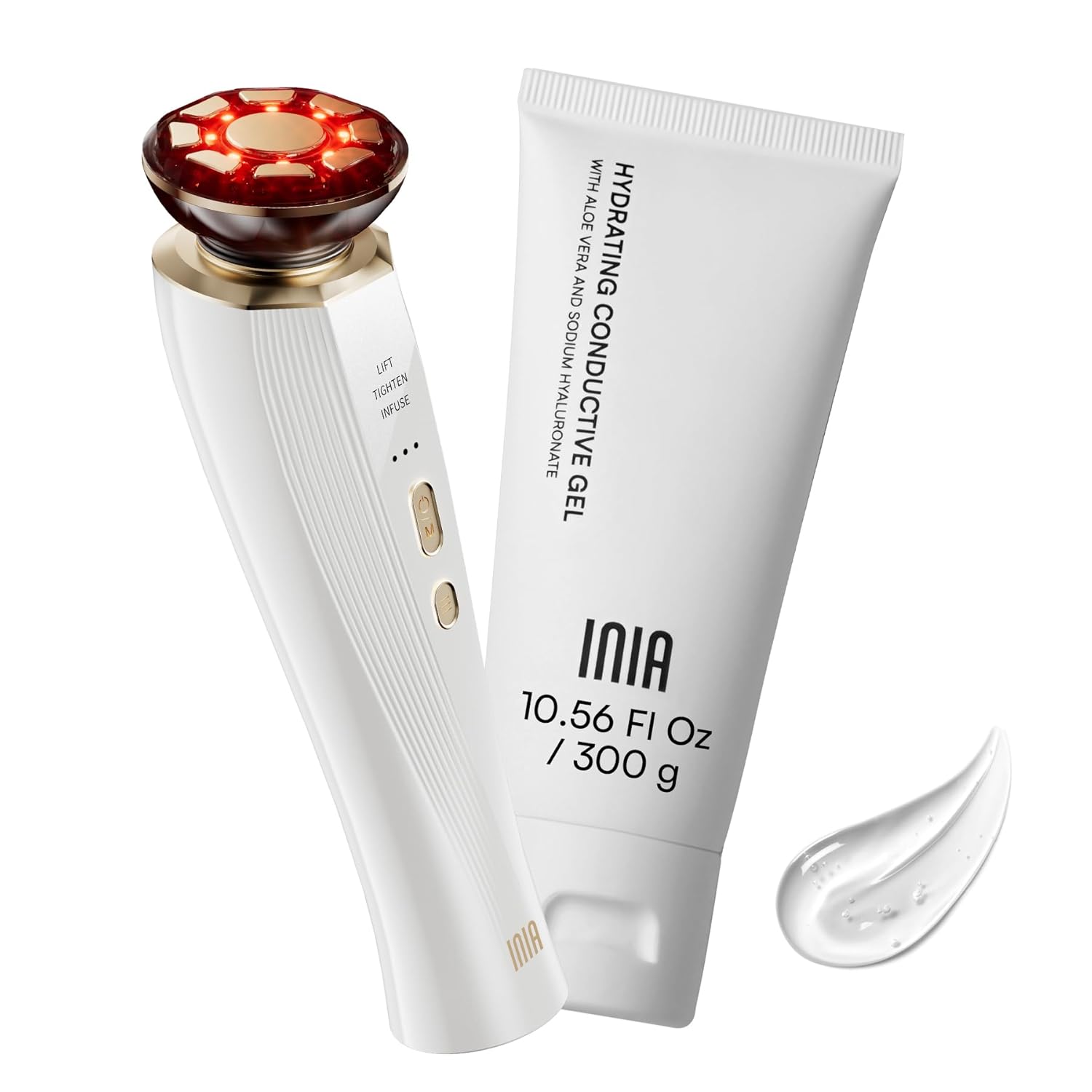 3 in 1 Red Light Therapy for Face and Neck Skin Tightening Device True Beauty Glow Facial Massager for Skin Care Effective Wrinkle Reduction Anti Aging with Lifting Tightening Infusing