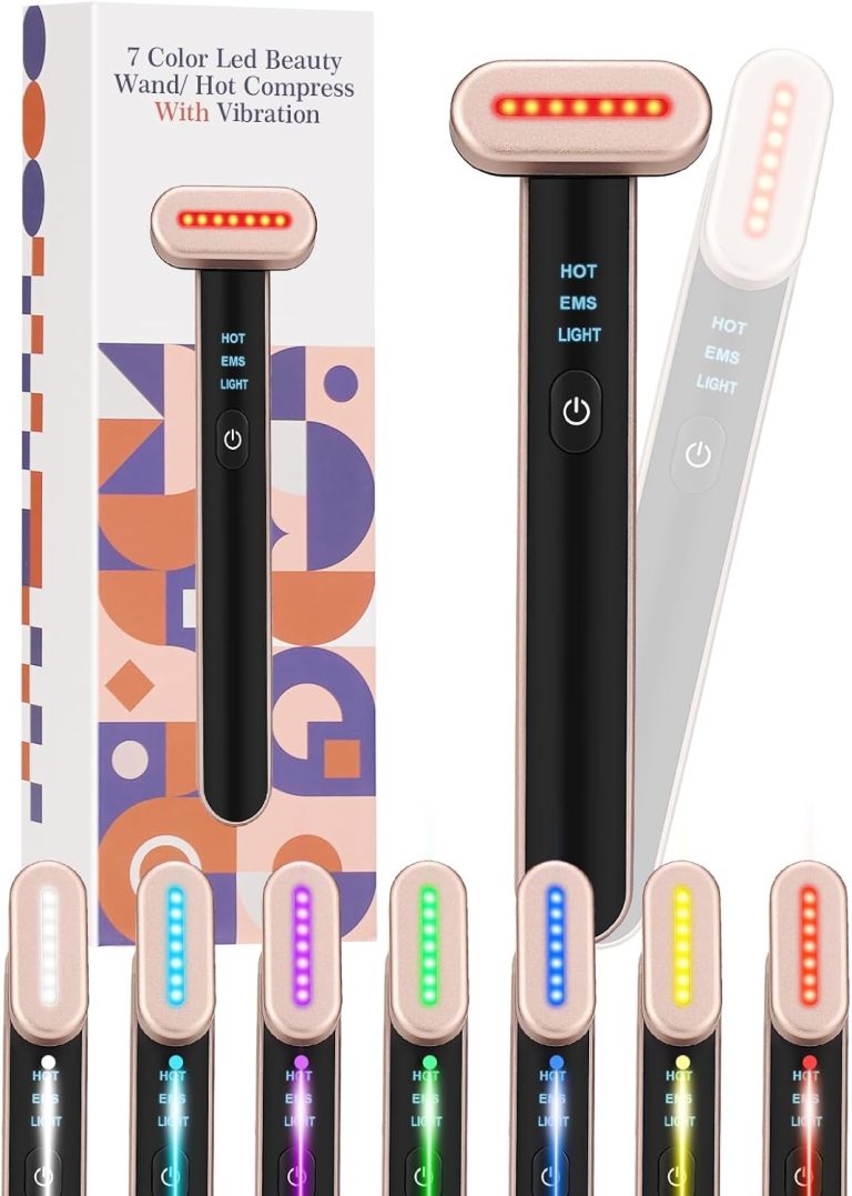 Acne Light Therapy Wand Red Light Therapy for Face Microcurrent Facial Device True Beauty Glow Facial Massager Lymphatic Drainage Massager Face