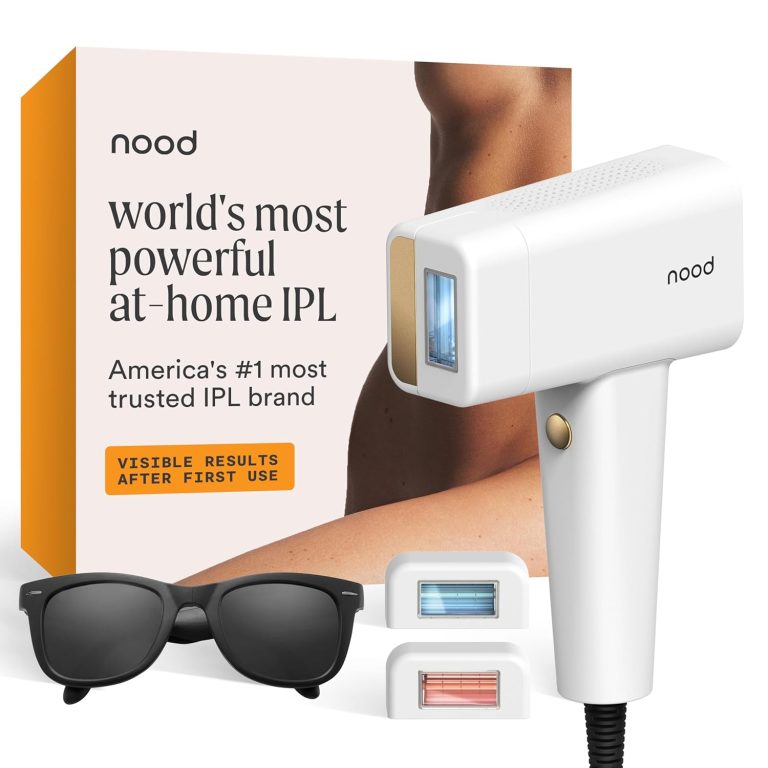 NEW Nood Flasher Pro IPL Laser Hair Removal Device for Women Men with Sapphire Cooling Pain free Permanent Visible Results After First Use Works Everywhere Hair Grows Gloss White