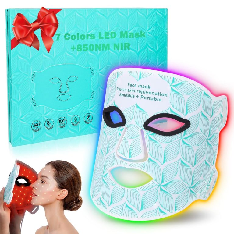 Red Light Therapy for Face 71 Colors LED Face Mask Light Therapy with 850NM Near infrared Portable Rechargeable Red Light Therapy Mask Skin Care Device at Home and Travel for Anti Aging