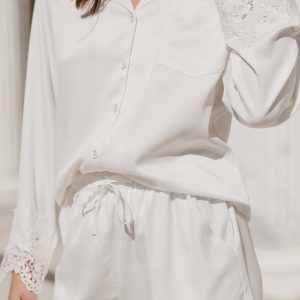 Lillie Satin Lace Trim PJ Set