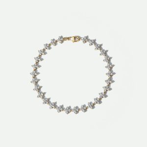 Victoria | 9ct Yellow Gold 3ct tw Lab Grown Flower Bracelet