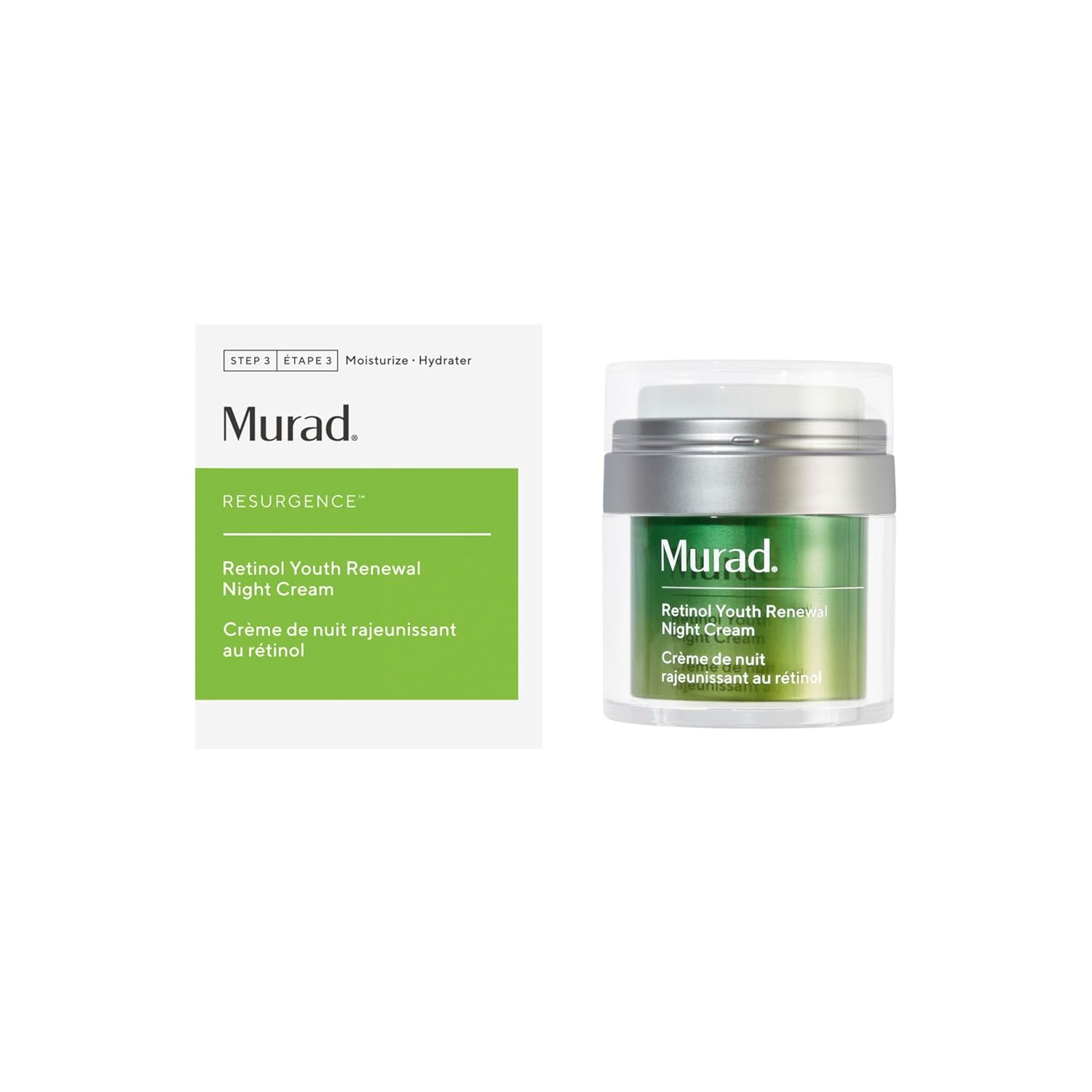 Murad Retinol Youth Renewal Night Cream Anti Aging Moisturizer with Retinol Tri Active Technology and Niacinamide Gently Fights Wrinkles and Fine Lines Boosts Radiance and Firms Skin 17 Fl Oz